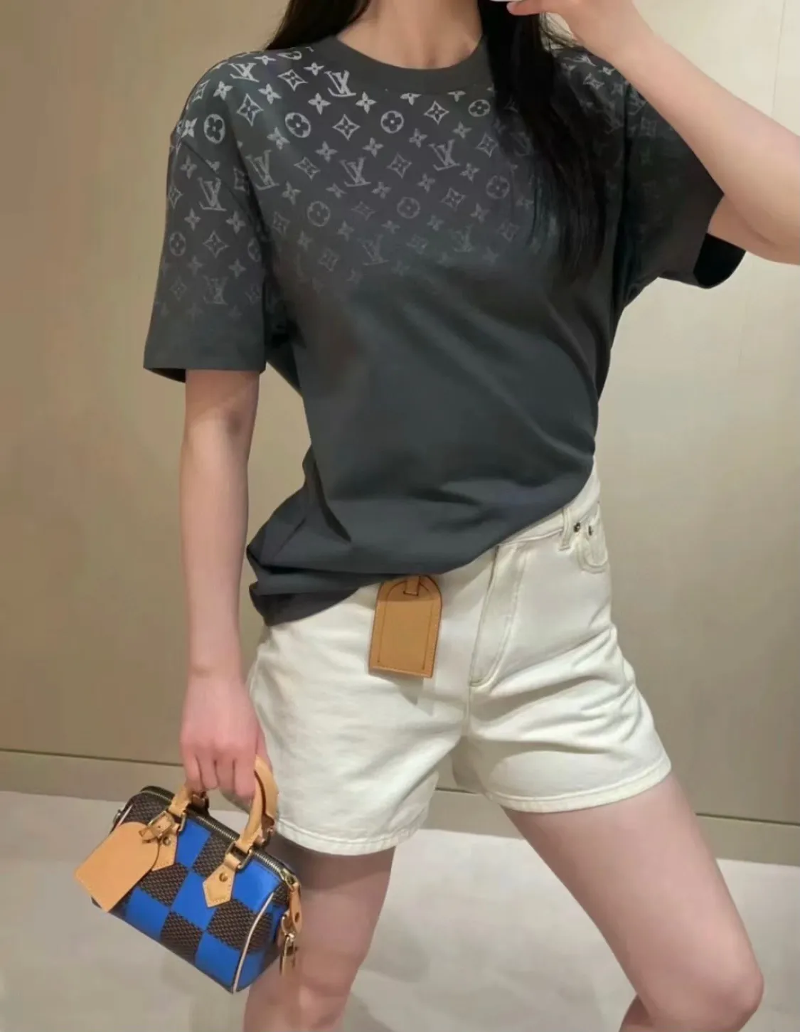 Louis Vuitton/Louis Vuitton 24ss presbyopic gradient printed short sleeves